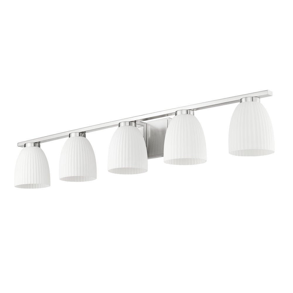 Z-Lite Naya 5 Light Vanity in Brushed Nickel color, Steel frame