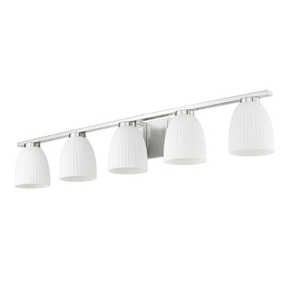 Z-Lite Naya 5 Light Vanity in Brushed Nickel color, Steel frame