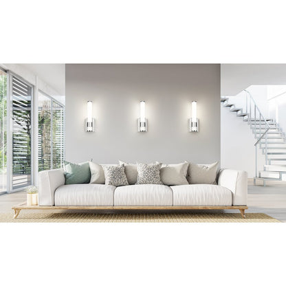Z-Lite Egon 1 Light Wall Sconce in Chrome color, Steel frame