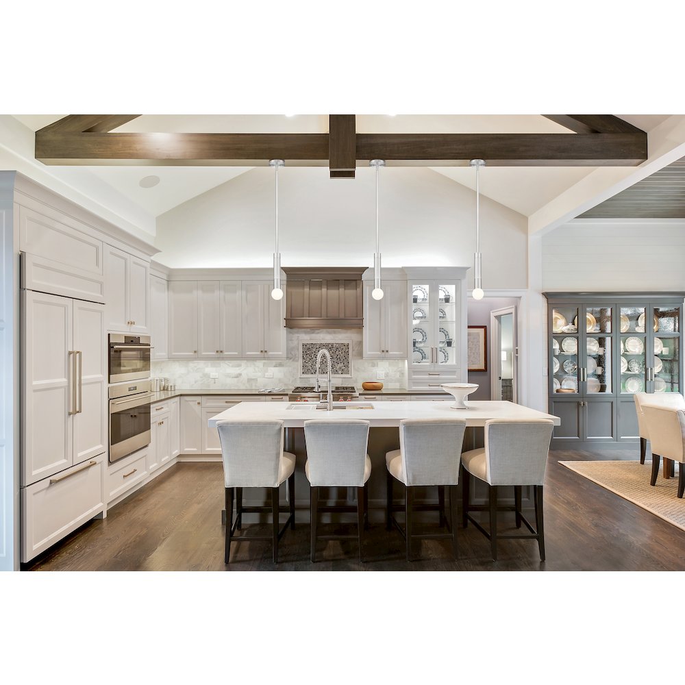 Z-Lite Stari 1 Light Pendant in Brushed Nickel color, Steel frame