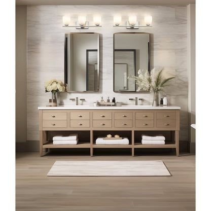 Z-Lite Naya 3 Light Vanity in Brushed Nickel color, Steel frame