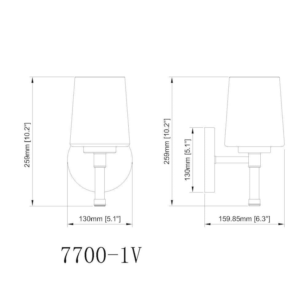 Z-Lite 1 Light Vanity, Modern Gold