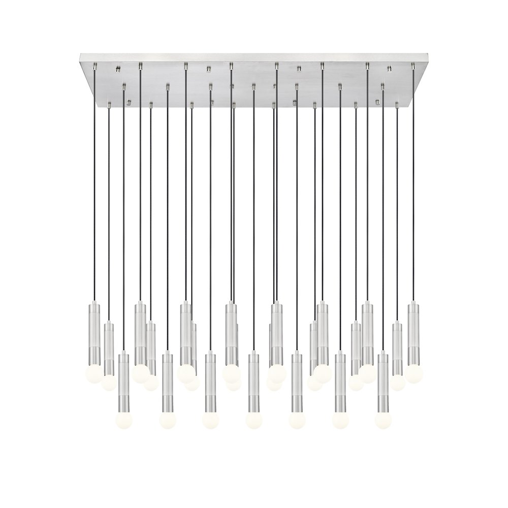 Z-Lite Stari 23 Light Linear Chandelier in Brushed Nickel color, Steel frame