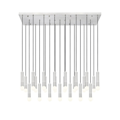 Z-Lite Stari 23 Light Linear Chandelier in Brushed Nickel color, Steel frame