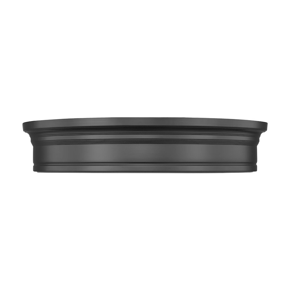 Z-Lite 1 Light Flush Mount, Matte Black