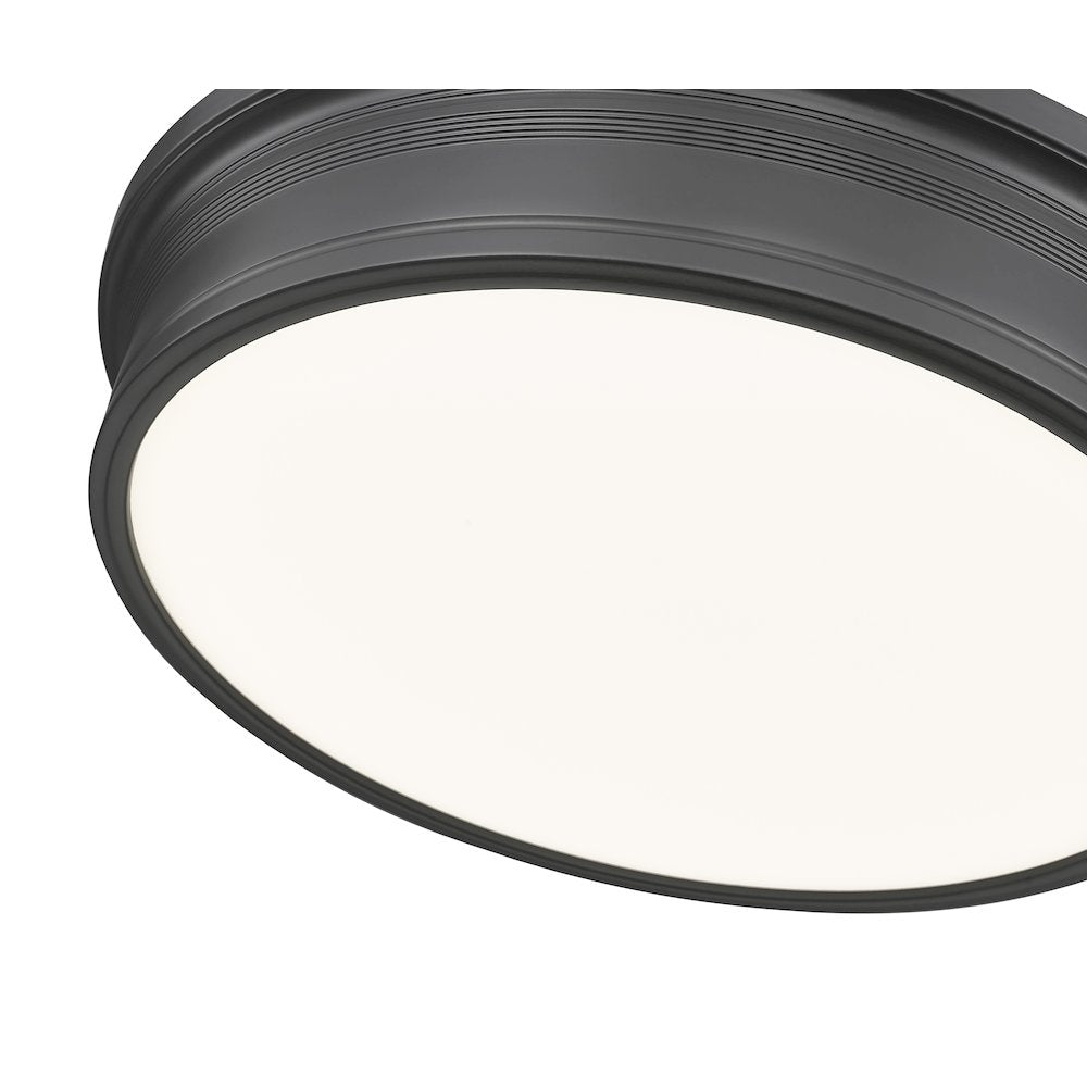 Z-Lite 1 Light Flush Mount, Matte Black