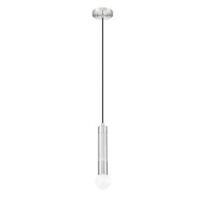 Z-Lite Stari 1 Light Pendant in Brushed Nickel color, Steel frame