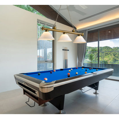 Z-Lite Cordon 3 Light Billiard, Steel Frame, White Shade Color
