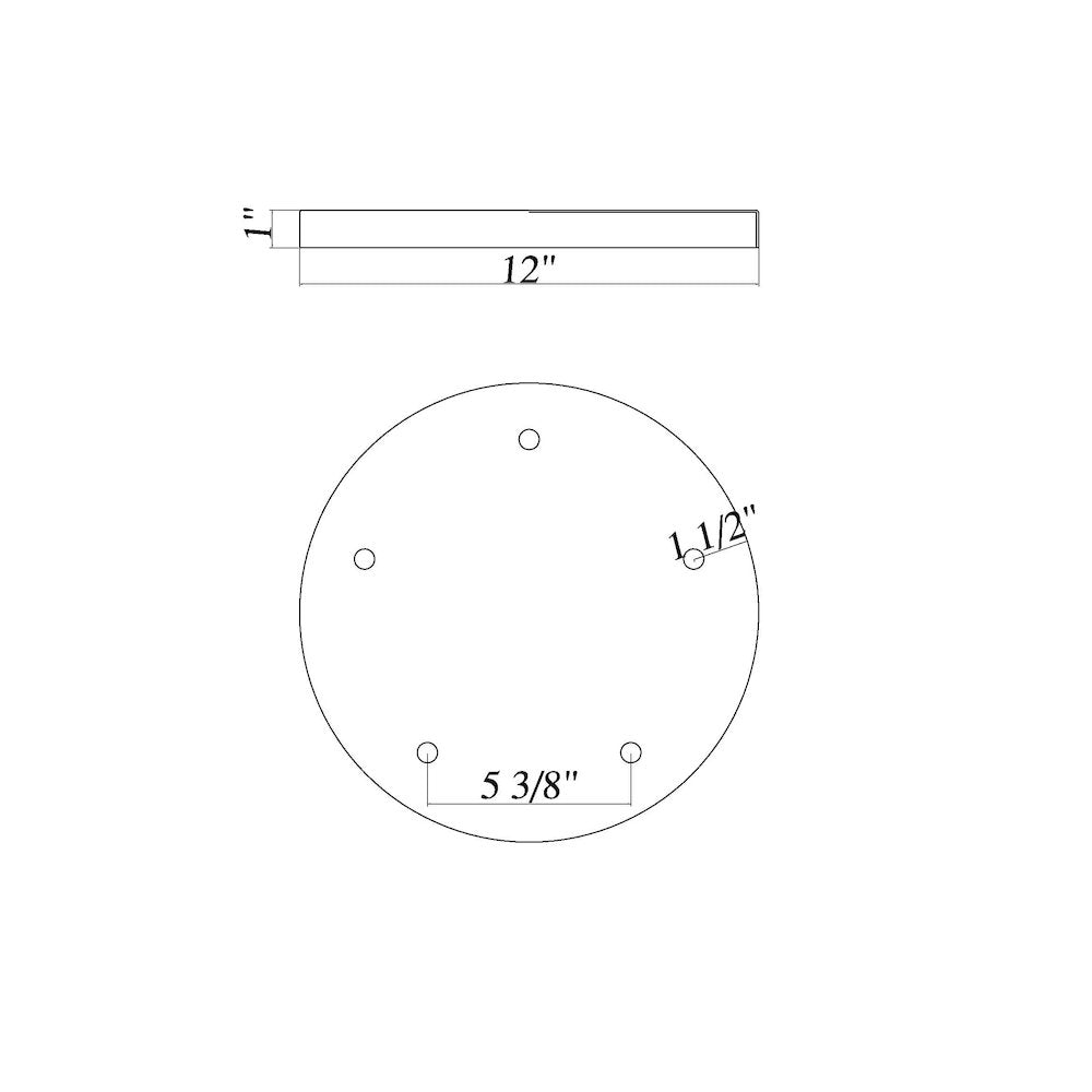 Z-Lite 5 Light Ceiling Plate