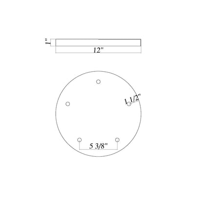 Z-Lite 5 Light Ceiling Plate