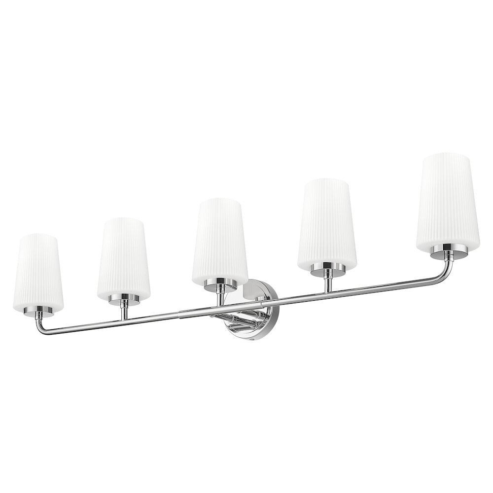 Z-Lite Montford 5 Light Vanity in Chrome color, Steel frame