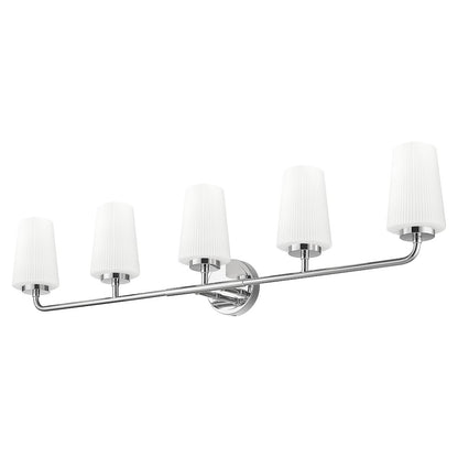 Z-Lite Montford 5 Light Vanity in Chrome color, Steel frame
