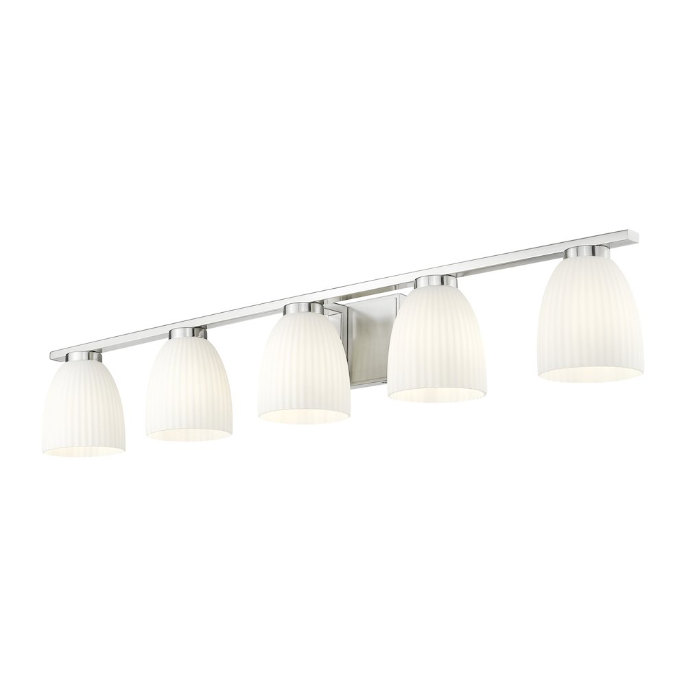 Z-Lite Naya 5 Light Vanity in Brushed Nickel color, Steel frame