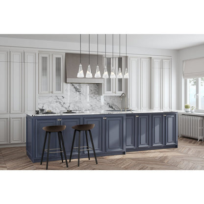 Z-Lite Aimie 7 Light Linear Chandelier, Brushed Nickel