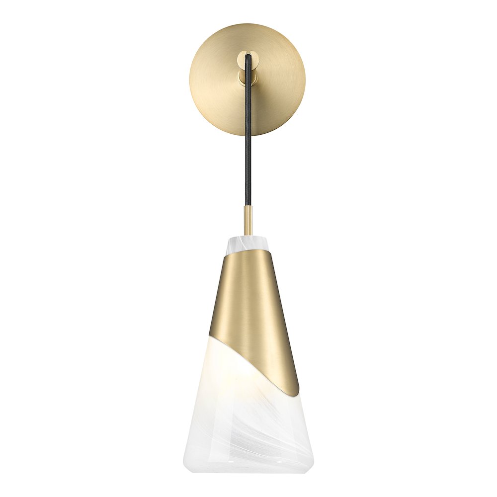 Z-Lite Aimie 1 Light Wall Sconce, Modern Gold