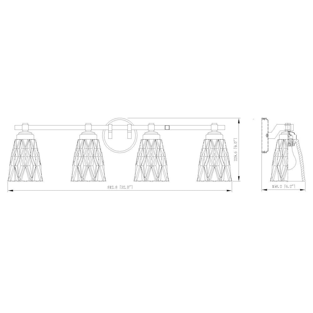 Z-Lite 4 Light Vanity, Chrome