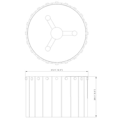 Z-Lite 3 Light Flush Mount