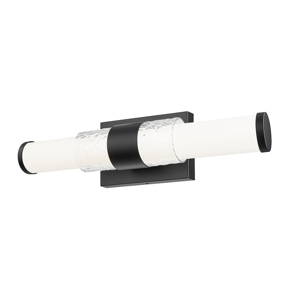 Z-Lite Egon 1 Light Vanity in Matte Black color, Steel frame
