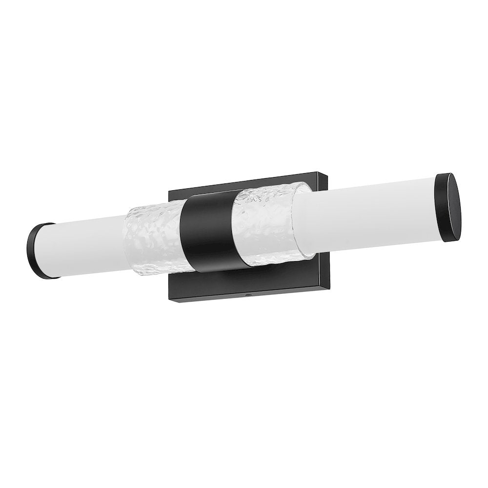 Z-Lite Egon 1 Light Vanity in Matte Black color, Steel frame