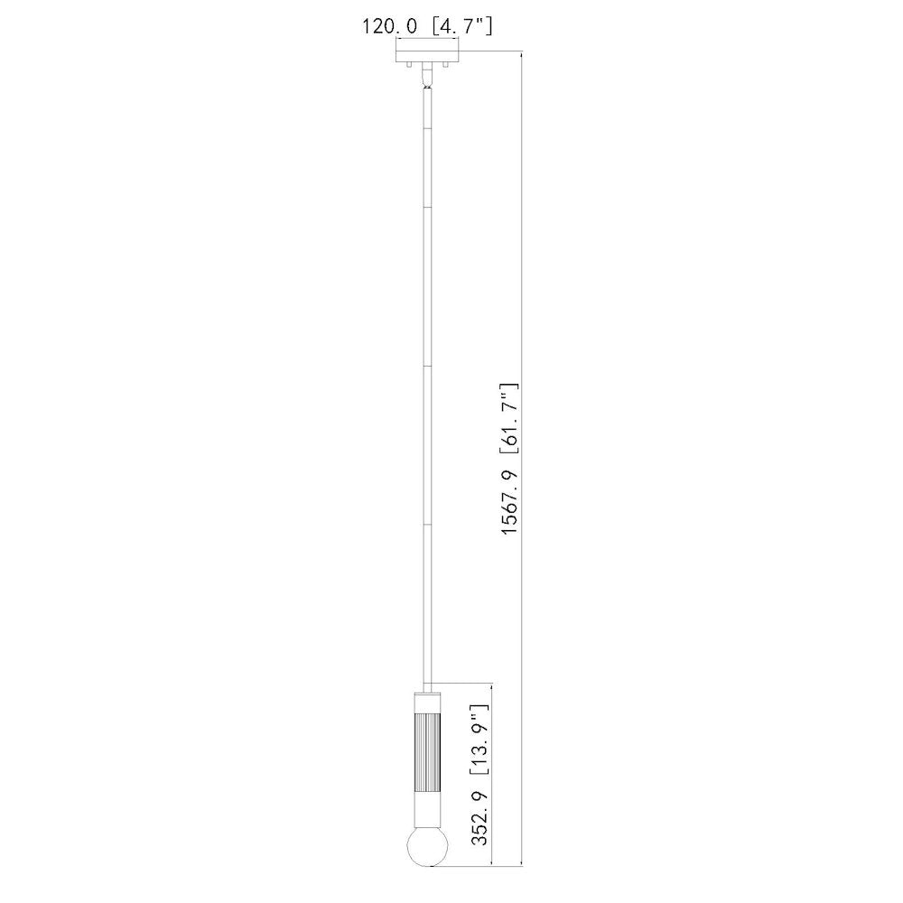 Z-Lite Stari 1 Light Pendant in Brushed Nickel color, Steel frame