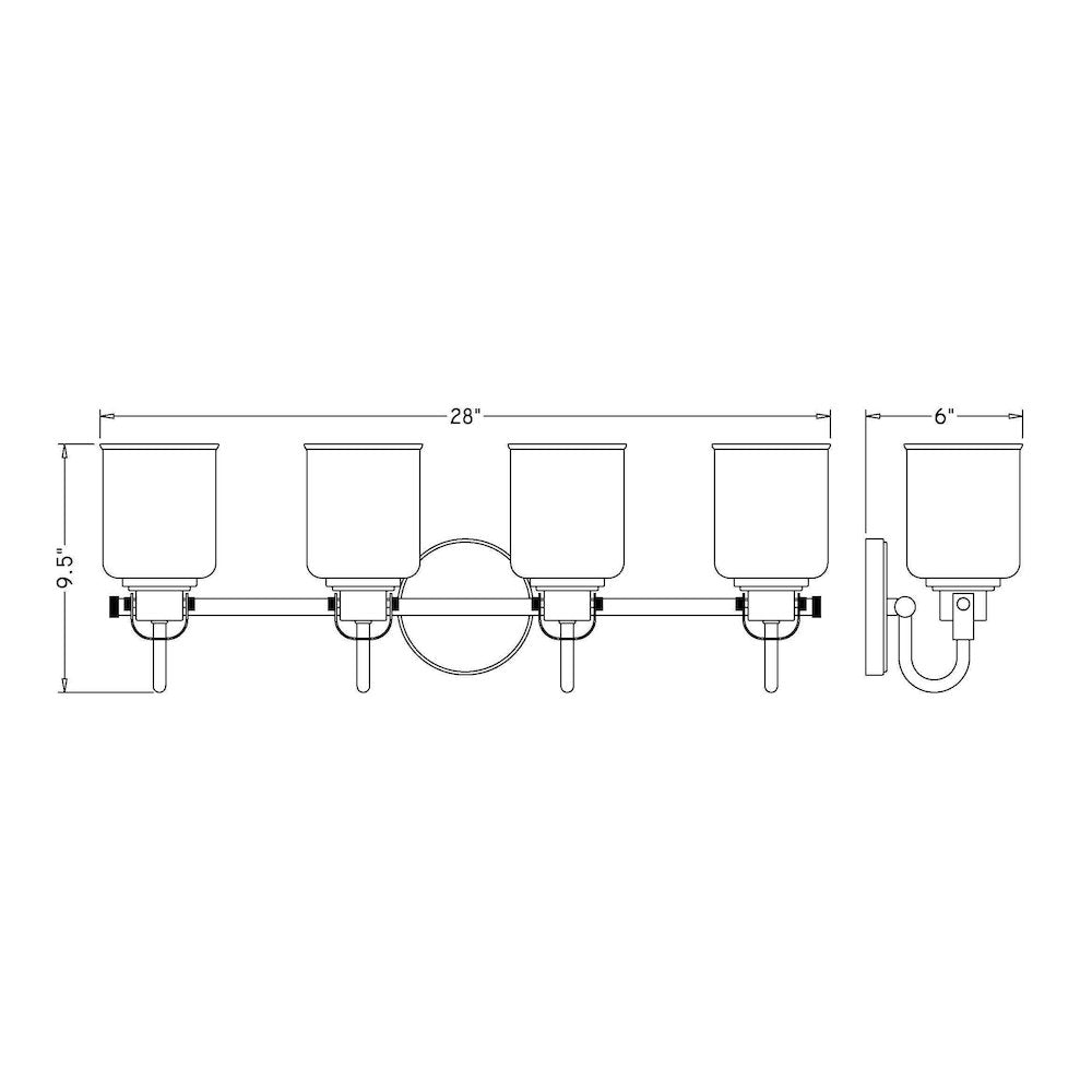 Z-Lite 4 Light Vanity