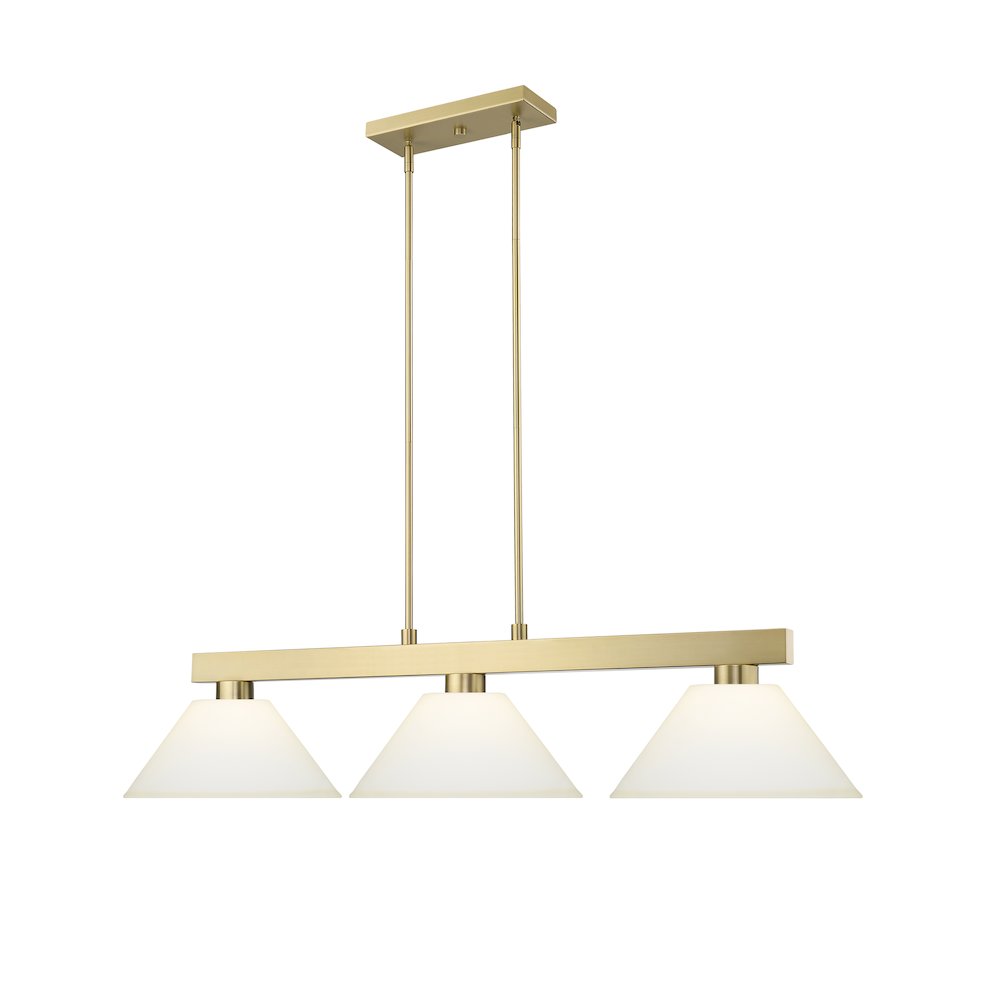 Z-Lite Cobalt 3 Light Billiard, Steel Frame, Matte Opal Shade Color