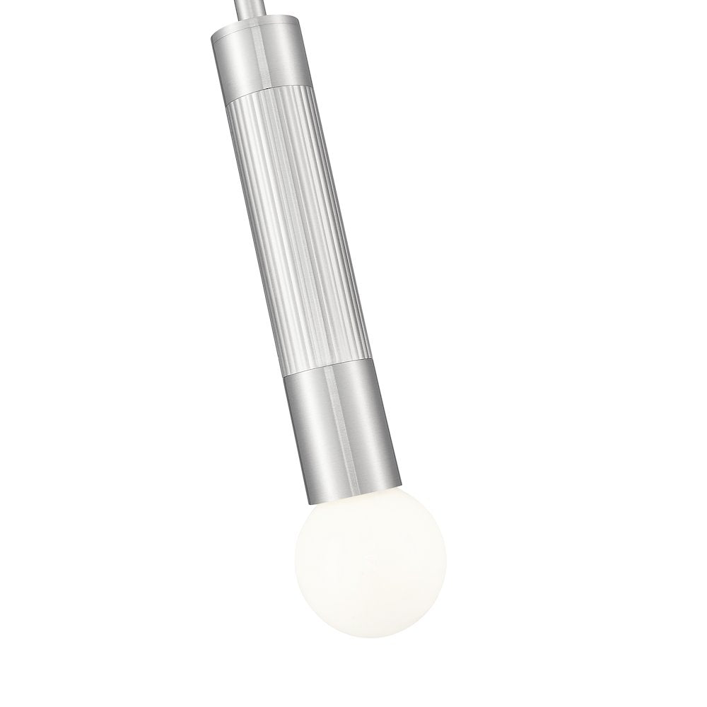 Z-Lite Stari 1 Light Pendant in Brushed Nickel color, Steel frame