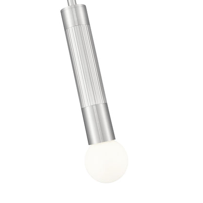 Z-Lite Stari 1 Light Pendant in Brushed Nickel color, Steel frame