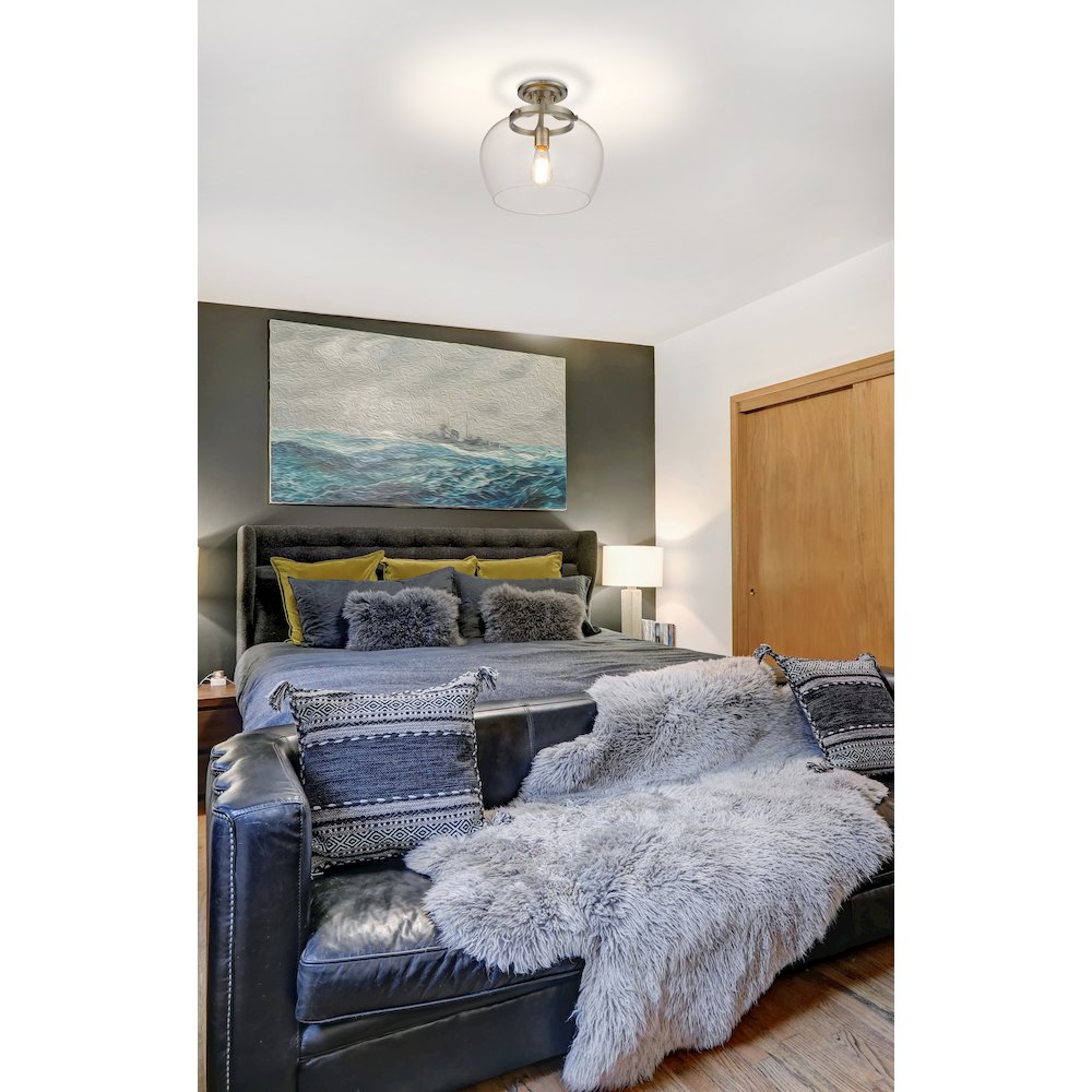 Z-Lite 1 Light Semi Flush Mount