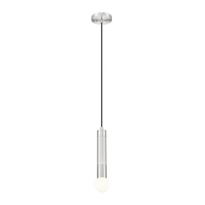 Z-Lite Stari 1 Light Pendant in Brushed Nickel color, Steel frame