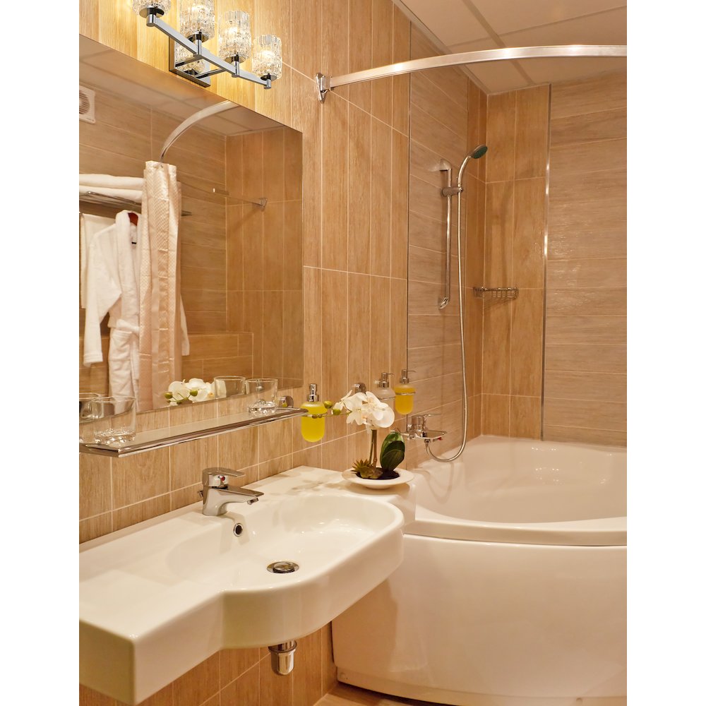 Z-Lite Aubrey 4 Light Vanity in Chrome Frame Finish
