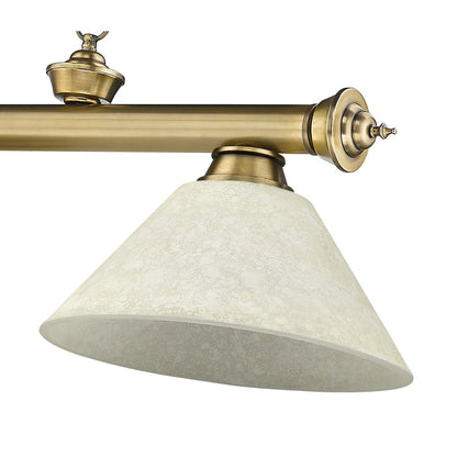 Z-Lite Cordon 3 Light Billiard, Steel Frame, Golden Mottle Shade Color