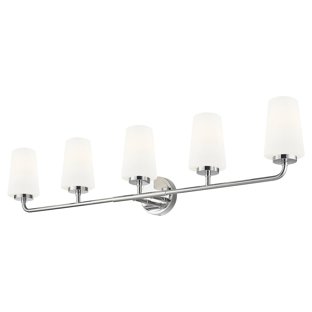 Z-Lite Montford 5 Light Vanity in Chrome color, Steel frame