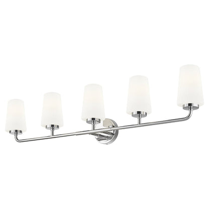 Z-Lite Montford 5 Light Vanity in Chrome color, Steel frame