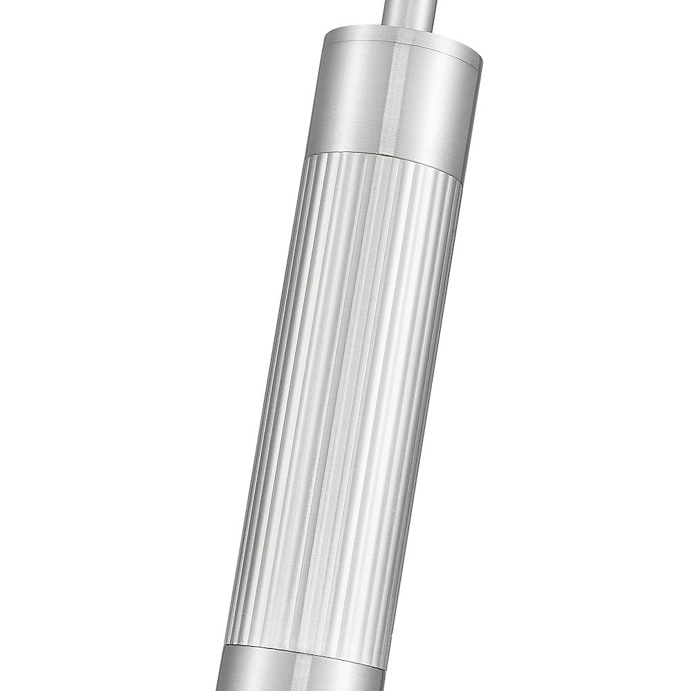 Z-Lite Stari 1 Light Pendant in Brushed Nickel color, Steel frame