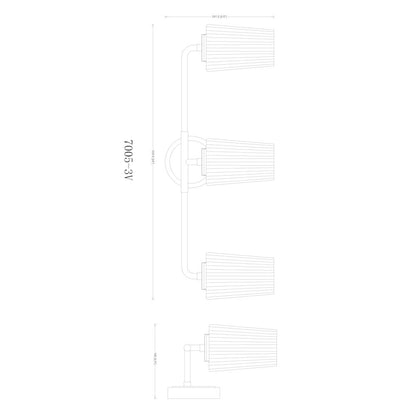 Z-Lite Montford 3 Light Vanity in Matte Black color, Steel frame