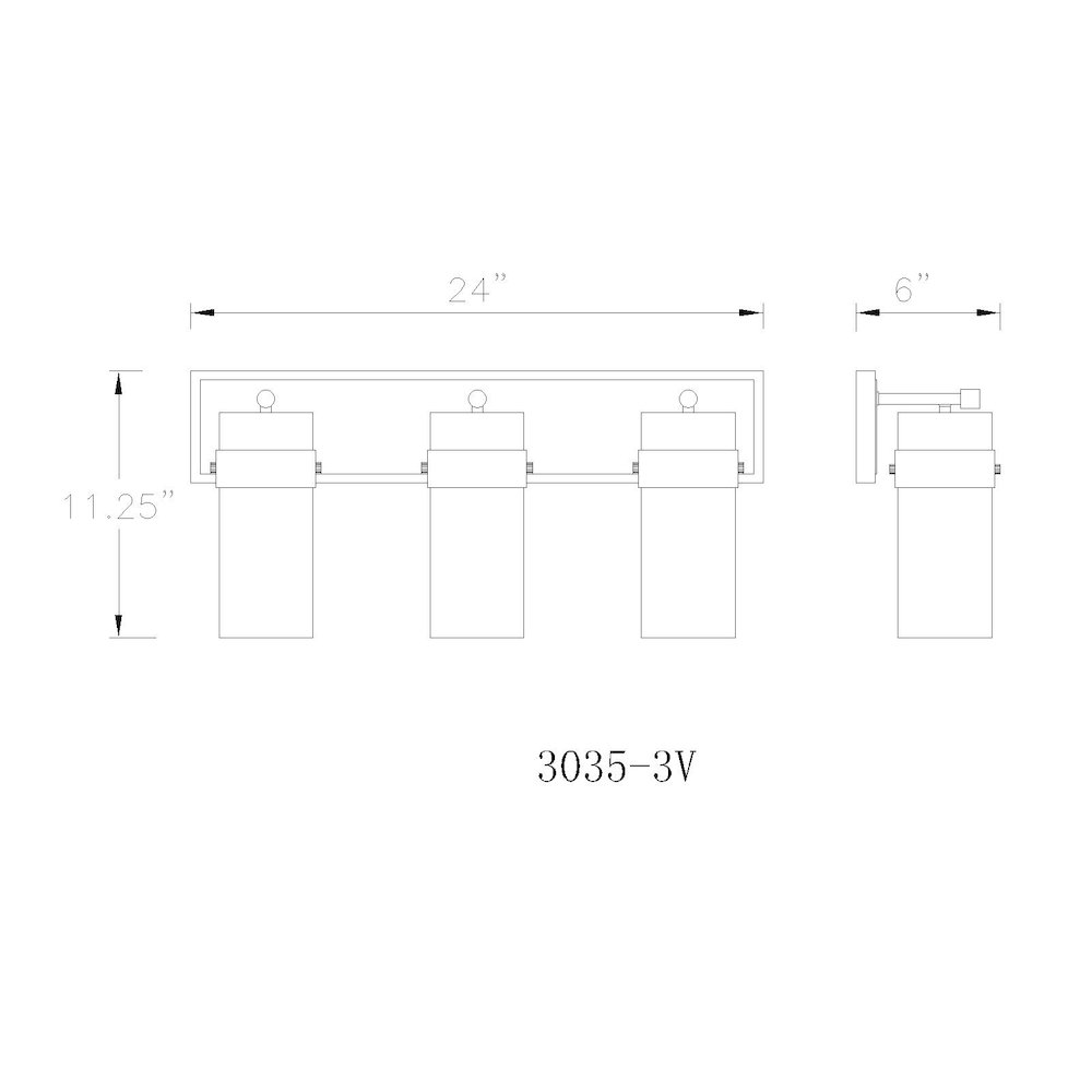 Z-Lite 3 Light Vanity