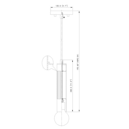 Z-Lite Stari 1 Light Pendant in Brushed Nickel color, Steel frame