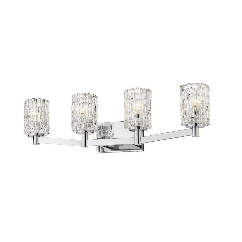 Z-Lite Aubrey 4 Light Vanity in Chrome Frame Finish
