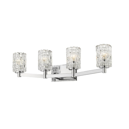 Z-Lite Aubrey 4 Light Vanity in Chrome Frame Finish