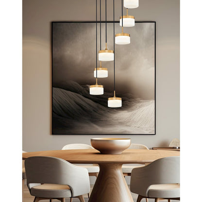Z-Lite 7 Light Chandelier, Modern Gold