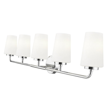Z-Lite Montford 5 Light Vanity in Chrome color, Steel frame