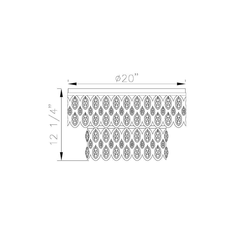 Z-Lite 9 Light Flush Mount