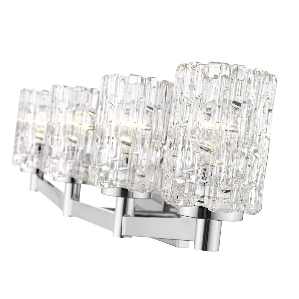 Z-Lite Aubrey 4 Light Vanity in Chrome Frame Finish