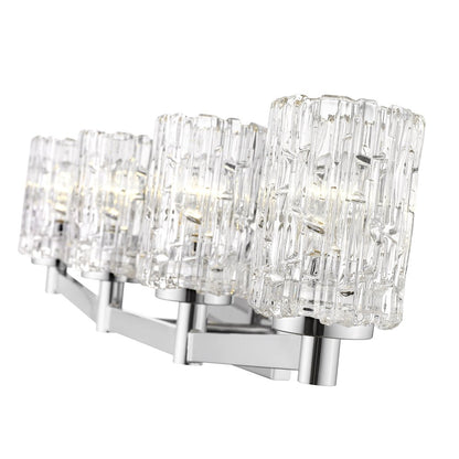 Z-Lite Aubrey 4 Light Vanity in Chrome Frame Finish