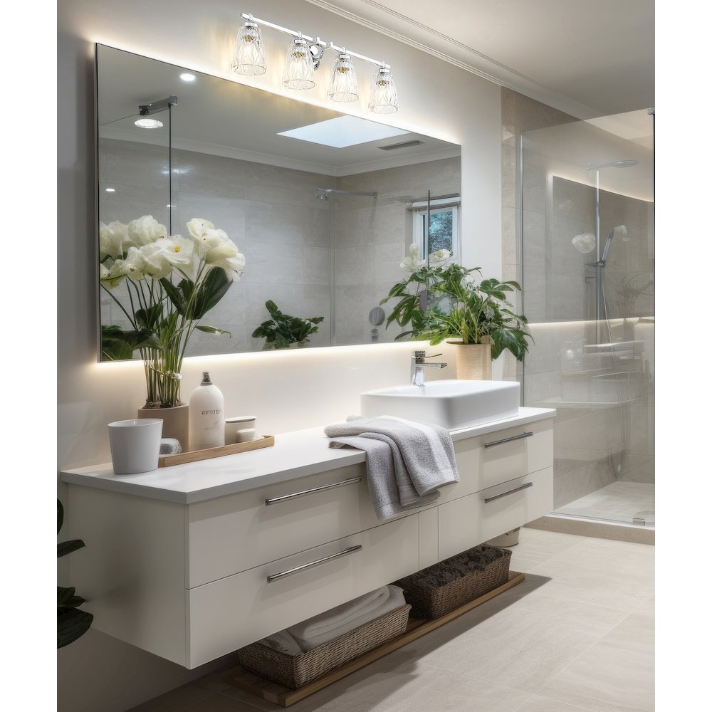 Z-Lite 4 Light Vanity, Chrome