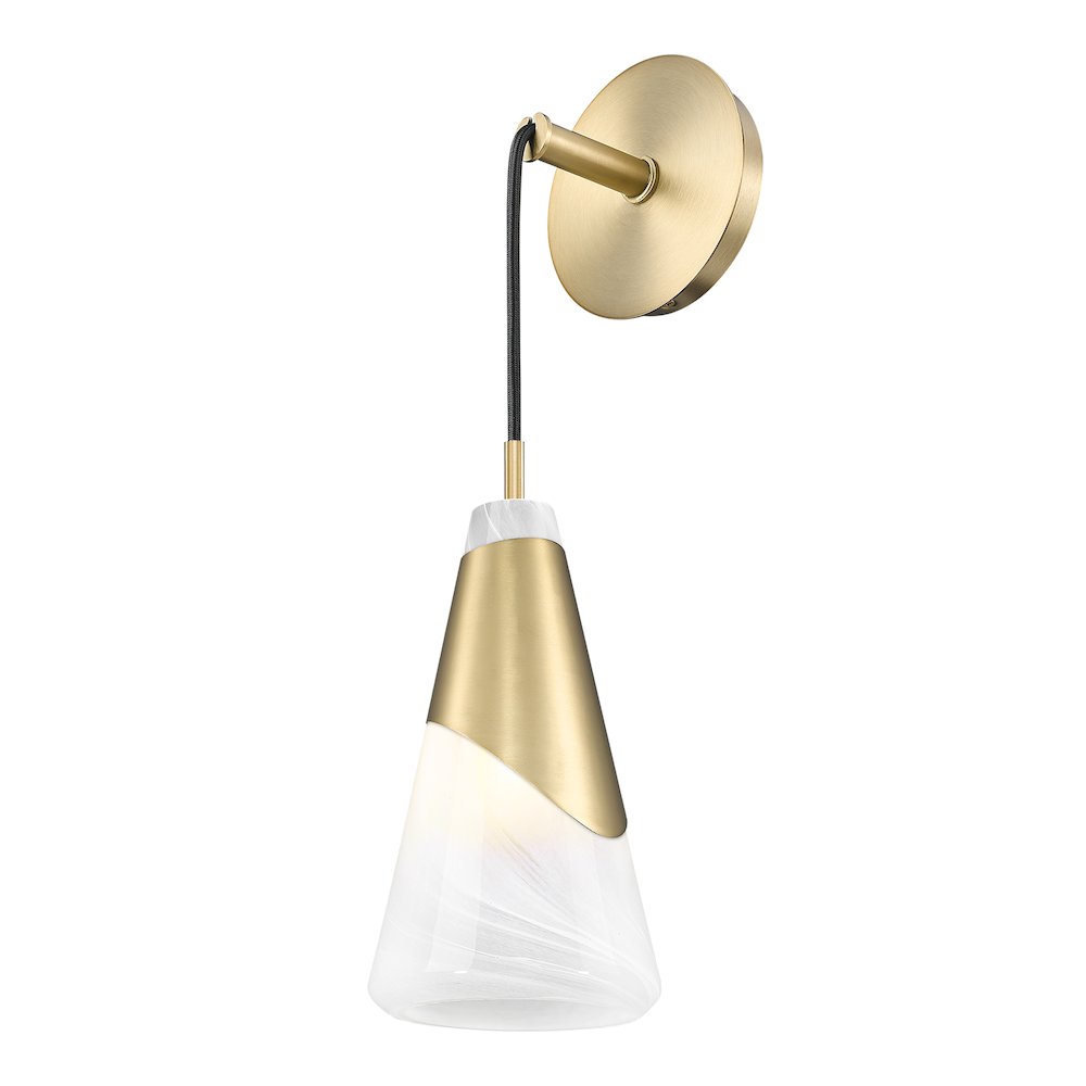 Z-Lite Aimie 1 Light Wall Sconce, Modern Gold