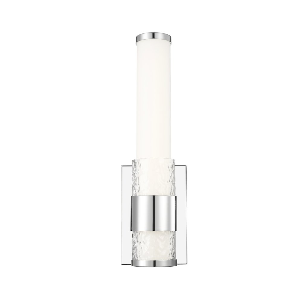 Z-Lite Egon 1 Light Wall Sconce in Chrome color, Steel frame