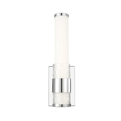 Z-Lite Egon 1 Light Wall Sconce in Chrome color, Steel frame
