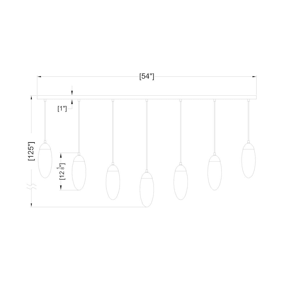 Z-Lite 7 Light Linear Chandelier